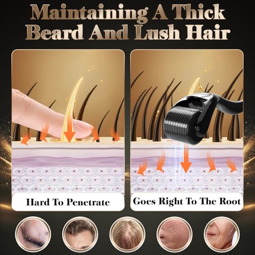 TUMAKOU Derma Roller 0.25mm Microneedling for Face & Hair