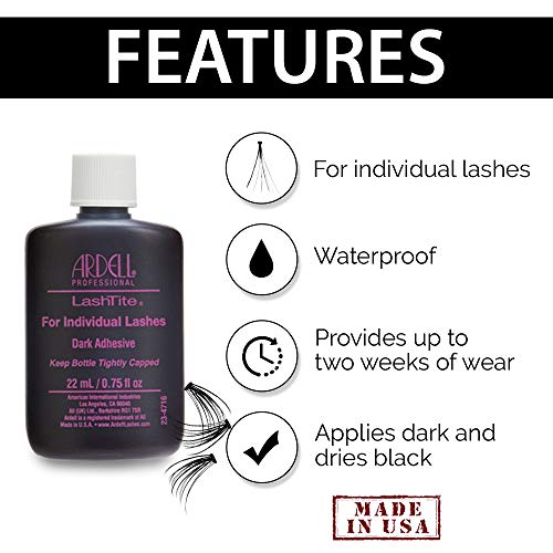 Ardell LashTite Dark Lash Adhesive 0.75 fl oz for Individual Falsies