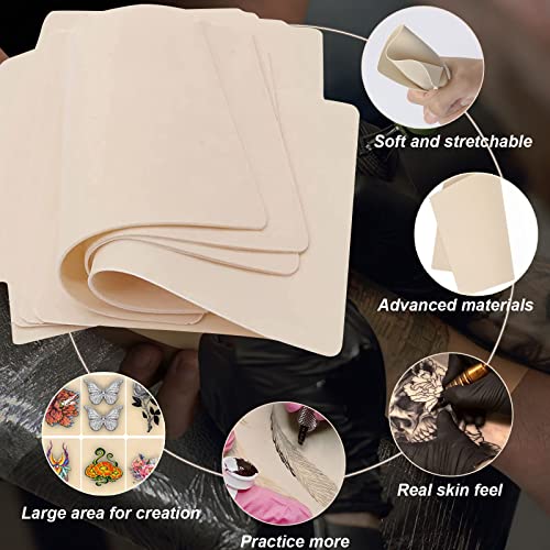 Yuelong 10Pcs Tattoo Practice Skin Double-Sided Reusable