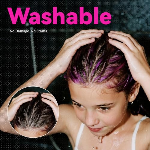 Dustless Hair Chalk for Kids - 10 Washable Colors, Safe & Fun