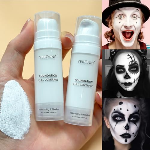 White Liquid Foundation – Full Coverage, Demi-Matte Finish