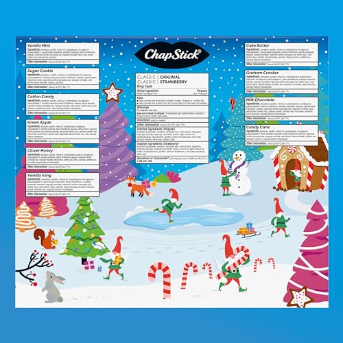 ChapStick 12 Days of Holiday Advent Calendar Lip Balm Gift Set - 0.15 Oz (Pack of 2)