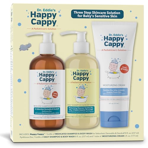 Happy Cappy Baby Skincare Set: Dandruff Shampoo & Eczema Wash