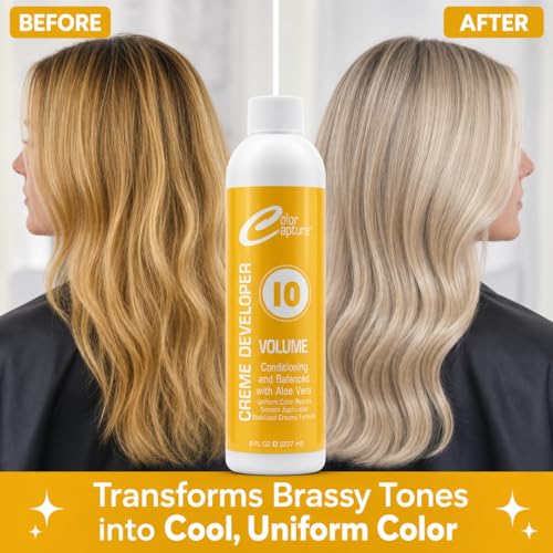 10 Volume Cream Hair Developer with Aloe Vera – No-Drip Formula