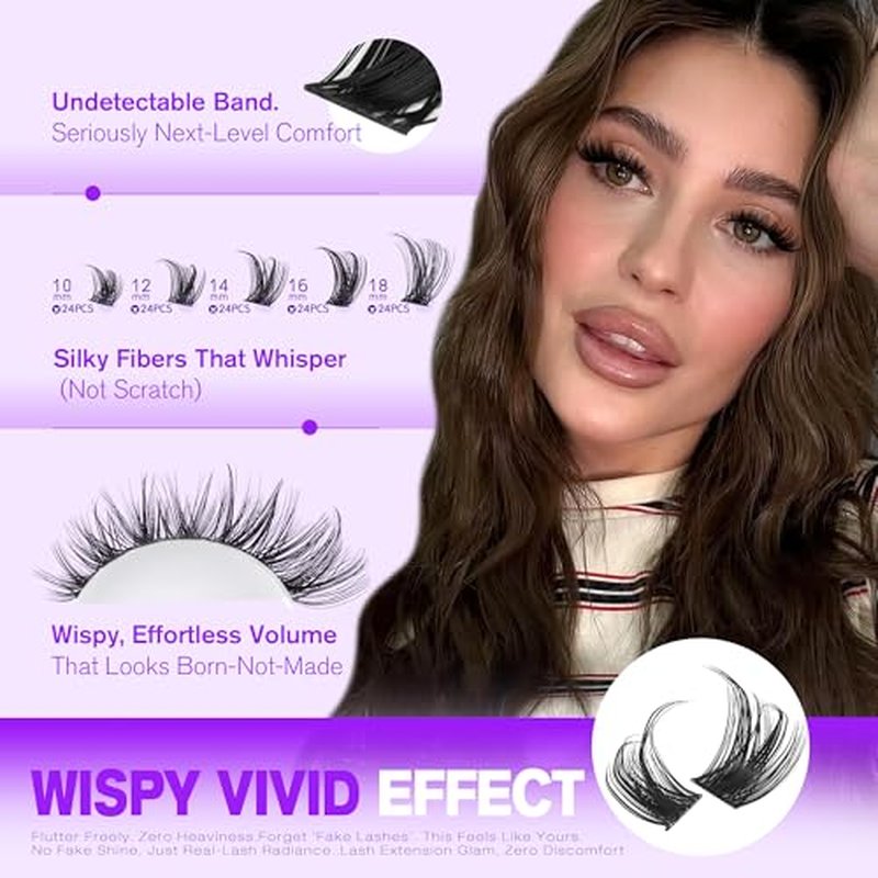 Pawotence Kira Wispy Cluster Eyelash Extensions 10-18mm