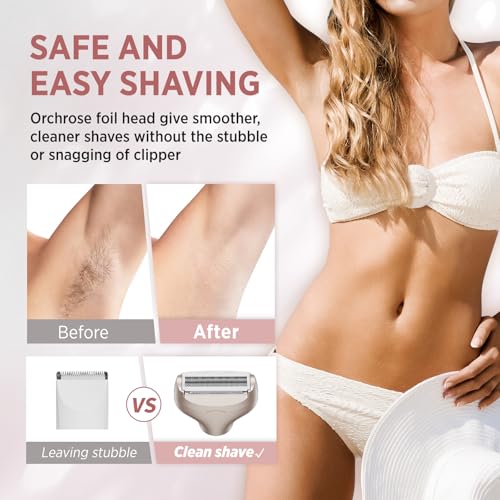 Orchrose 2-in-1 Electric Razor for Women | Rechargeable Shaver