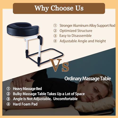 Adjustable Massage Headrest for Bed 6-17in Mattress