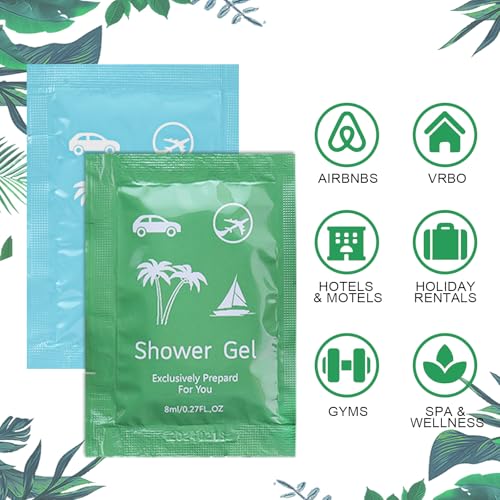 Bulk Hygiene Kits for Homeless ,Travel Size Body Wash and Shampoo Bulk 0.28fl Oz,Travel Size Shower Gel Set£¬Shampoo Bulk Travel Size ,Hotel Supplies for Guests (0.28fl Oz(Pack of 200), 200, Count)