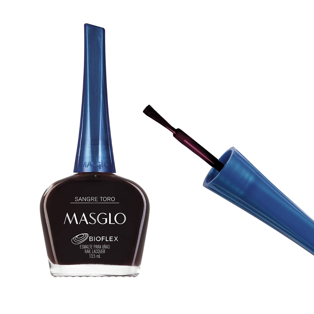 MASGLO Nail Polish Glamour Set 4 Pcs Favorite Shades of Red Color - Kit 4 Esmaltes Colores Rojos 0.5 Fl. Oz.