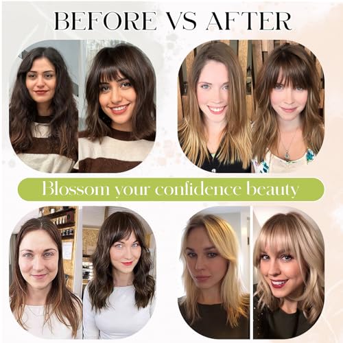 French Ash Blonde Clip-In Bangs Hair Extensions for Women