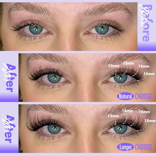Pawotence Wispy Cluster Lashes 10-18mm DIY Eyelash Extensions