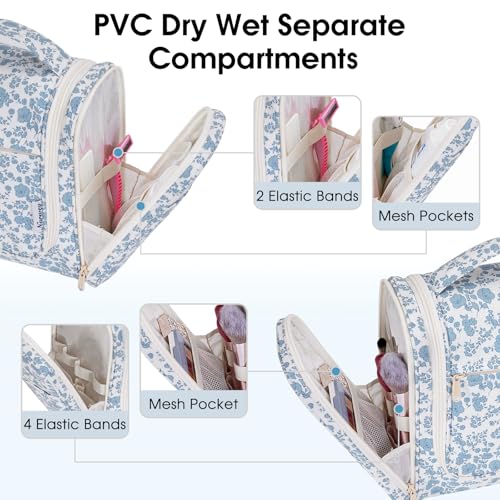 Narwey Hanging Toiletry Bag for Women | Travel Makeup Organizer