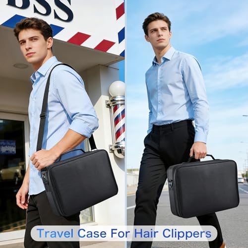 Professional Barber Clipper Case with Adjustable Dividers