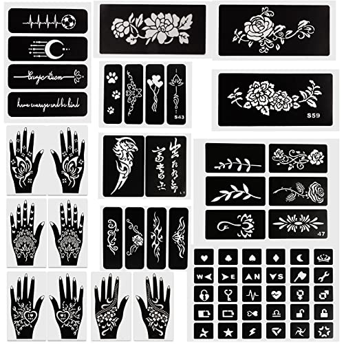 Henna Tattoo Stencil Kit - Self-Adhesive Body Art