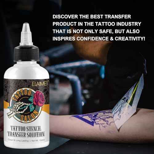 Tattoo Stencil Transfer Gel Solution, Tattoo Stencil Gel, Transfer Gel for Tattooing, Stencils Primer Stuff Stencil Gel for Tattooing Paper Machine Temporary Tattoo Supplies, 150 ml / 5.1 fl oz