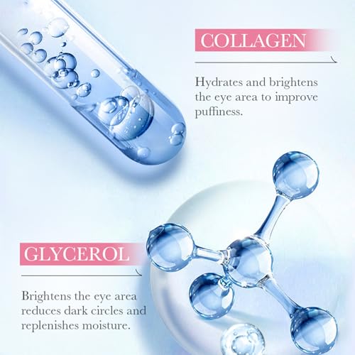 Under Eye Patches - 60 Pcs Eye Mask Anti-Aging Collagen Hyaluronic Acid Moisturizing Under Eye Mask for Removing Dark Circles, Puffiness