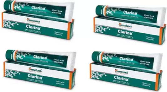 Himalaya Clarina ANTI-ACNE CREAM Clears acne effectively and safely pack of 4 (30 g)