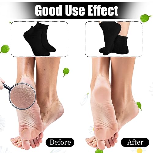 Janmercy Black Aloe Moisturizing Socks 3 Pairs Non-Slip Fuzzy Footwear