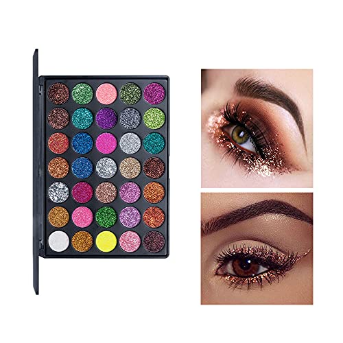 VERONNI 35 Color Glitter Eyeshadow Palette - Shimmer Pigmented