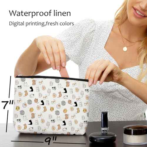 Cat Mom Makeup Bag Cat Gifts for Cat Lovers Cute Cat Stuff Cat Themed Travel Accessories Bag Mothers Day Christmas Birthday Gift Ideas Friendship Gifts for Women Cat Lady Cat Person Cat Merch