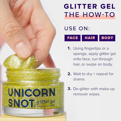 Unicorn Snot Holographic Glitter Gel - Vegan & Cruelty Free, 1.7 oz