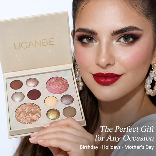 UCANBE All-in-One Baked Makeup Palette – Eyeshadow, Blush, Bronzer