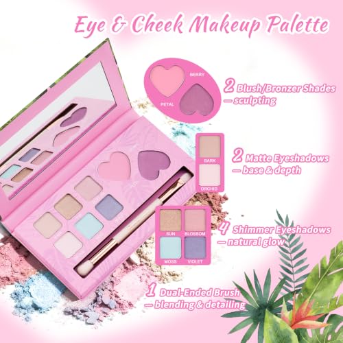 Color Nymph Kids Makeup Palette in Pink – All-in-One Gift Set for Teens & Tweens