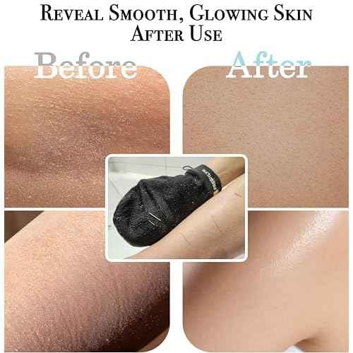 Exfoliating Gloves (3 Pcs) ? Korean Body Scrubber Mitt for Shower & Bath, Deep Cleansing & Dead Skin Remover, Multi-Texture Exfoliator for Smooth & Glowing Skin