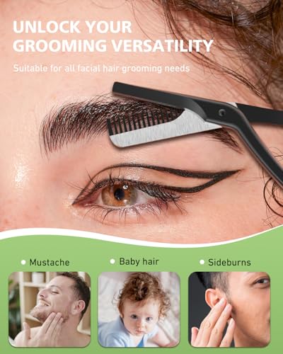 Baluca Eyebrow Scissors with Comb | Precision Stainless Steel Trimmer