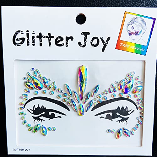 Festival Face Gems Jewels Stickers 6-Pack - AB Color
