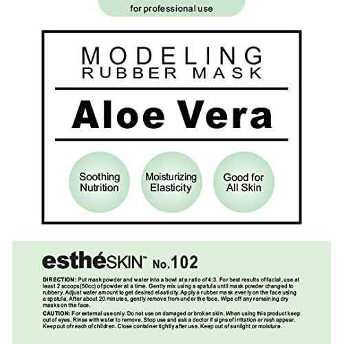 (2 pack) No.102 Aloe Vera Peel Off Type Modeling Rubber Mask Powder for Facial Skin Care Treatment, 35oz
