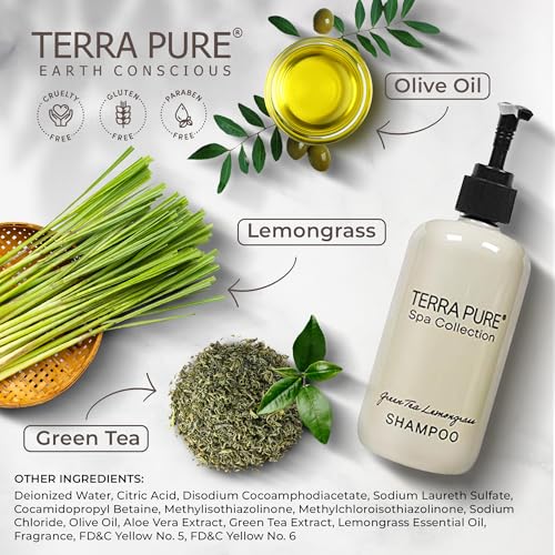 Terra Pure Shampoo | Spa Collection | Hotel Amenities in Pump Bottle | 10.14 oz. / 300 ml (Single Bottle)