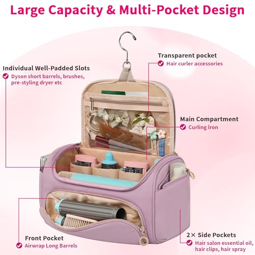 Dyson Airwrap Travel Case with Soft Lining & Multi-Pocket Storage
