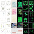 Noctilucent Face Gems, 12Pcs Luminous Face Jewels Rhinestones Stickers and 15g Chunky Glitter Glow in The Dark for Face Eye Glow Make up Festival Dress-up Face Jewelry Rave Accessories Party Supplies