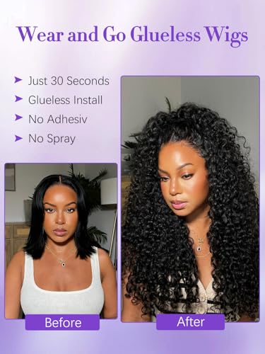 Burmese Curly Half Wig Human Hair 18" 180% Density Glueless
