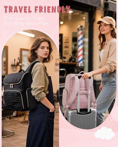 Marscamd Insulated Hair Tool Travel Backpack for Hairstylists