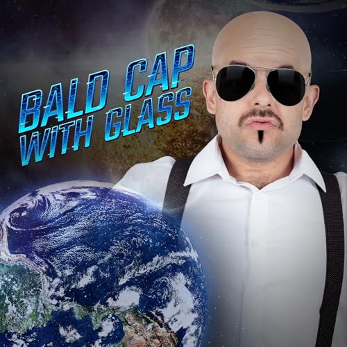 Mepase Bald Cap Wig with Glasses for Cosplay & Costume