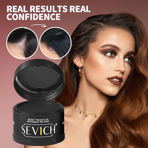 SEVICH Auburn Root Touch Up Powder 48H Waterproof Gray Cover, 0.14oz