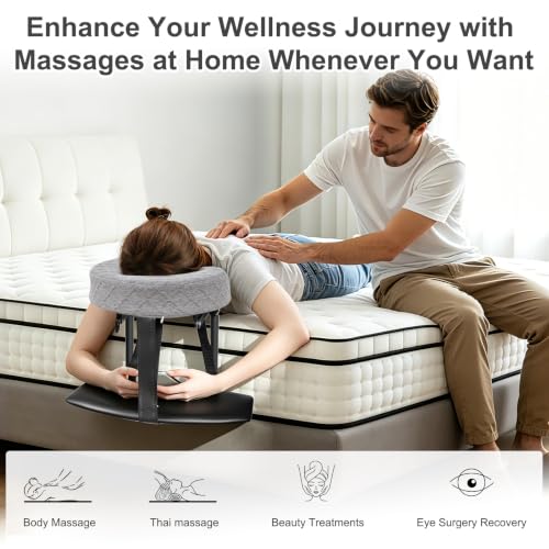 Adjustable Massage Headrest for Bed | Portable Face Pillow