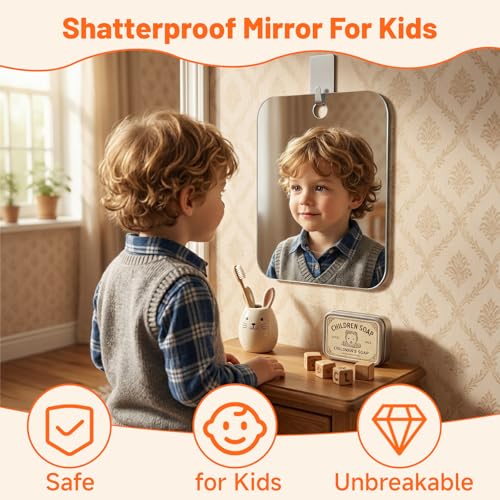 Fogless Shower Mirror 7.25" x 5" Shatterproof Acrylic