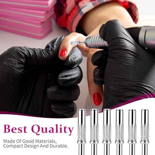 6 Pcs Mandrel Nail Drill Bits, 3.1 MM Mini 3/32 Shank, Mandrel Bits for Small Sanding Bands, Acrylic Nails Manicure Pedicure Tool