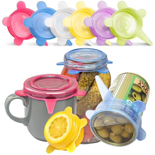 Orblue Reusable Silicone Stretch Lids 6-Pack - Small Food Covers