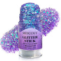 MEICOLY Light Purple Face Glitter Stick | Mermaid Hair & Body Glitter for Women, Rave & Festival Accessories