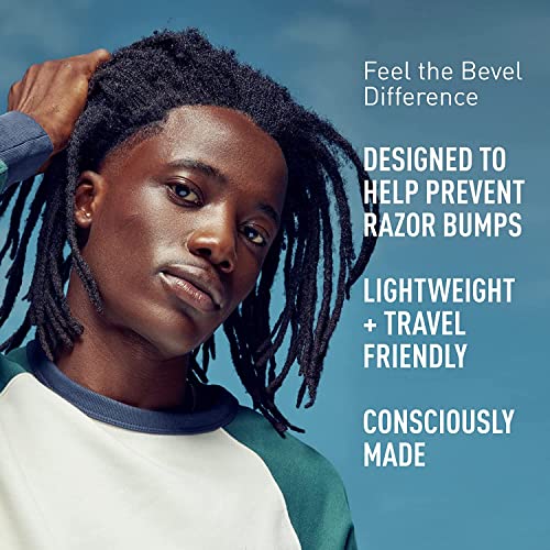 Bevel Essentials Disposable Safety Razors for Men, Double Edge Stainless Steel Blade Helps Prevent Nicks and Razor Bumps, Travel Essentials, 5 Count