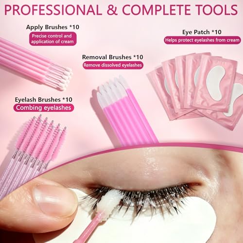 Pjordo Eyelash Extension Remover Cream Kit - 10g with 40 Tools
