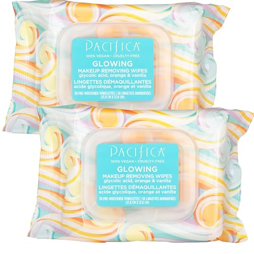 Pacifica Makeup Remover Wipes 2-Pack - Glycolic Acid Exfoliating
