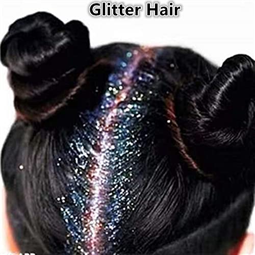 Go Ho Silver Glitter Spray for Hair & Body - 10g Holographic Sparkle