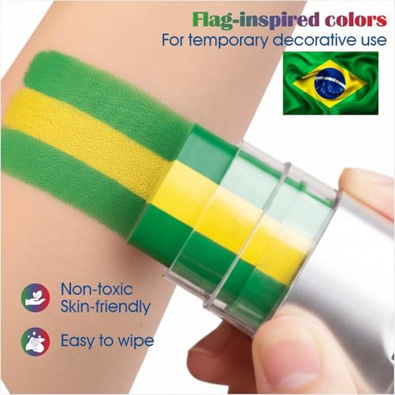3-Pack Soccer Face Paint Stick, World Cup 2026 Flag Colors