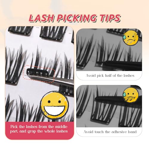 Self-Adhesive Lash Clusters 10-14mm Wispy Pre-Glued