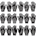 18 Sheet Henna Tattoo Stencils Hand Temporary Tattoo Kit
